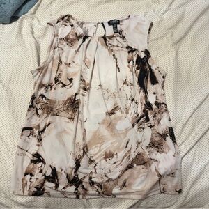 Jones Marble Print Sleeveless Blouse